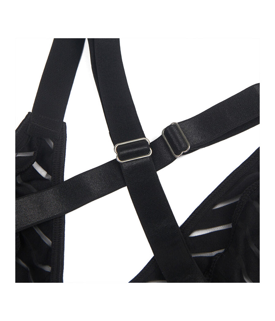 SUBBLIME - 954154 BODY MIT STRUMPFGÜRTEL SCHWARZ L/XL