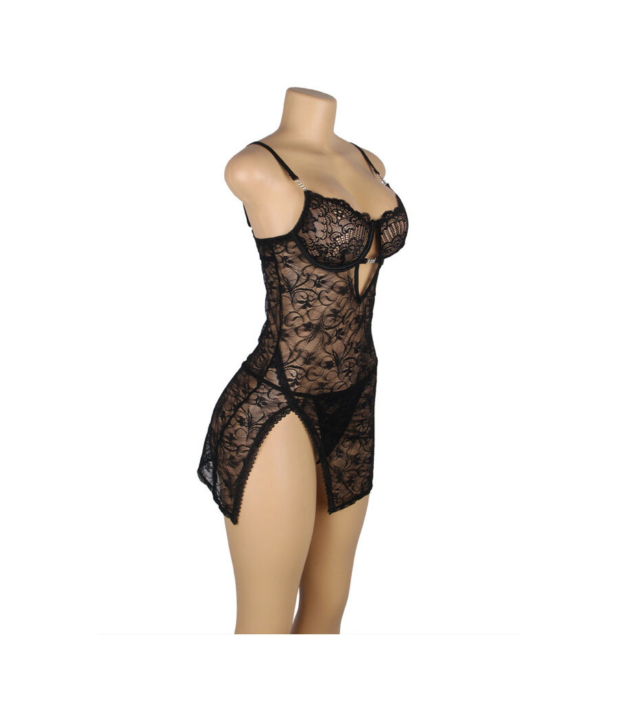 SUBBLIME - 954185 BABYDOLL DE RENDA COM ALÇAS AJUSTÁVEIS PRETO S/M