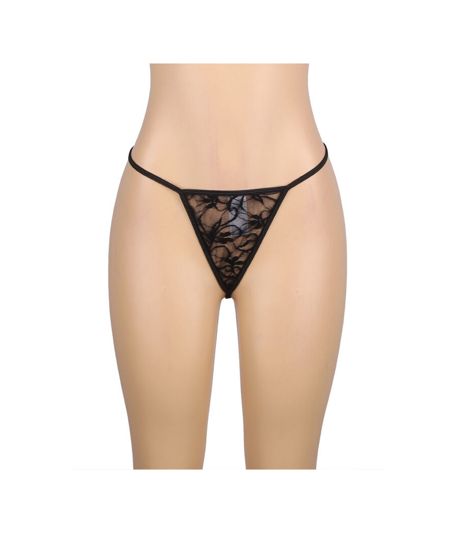 SUBBLIME - 954185 BABYDOLL DE RENDA COM ALÇAS AJUSTÁVEIS PRETO S/M