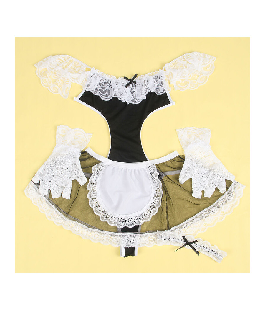 SUBBLIME - 954307 DISFRAZ DE CRIADA SEXY NEGRO/BLANCO S/M