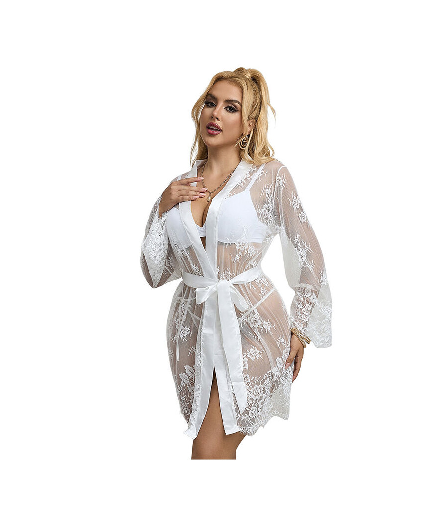 SUBBLIME - 954369 CAMISÓN DE MANGA LARGA CON DISEÑO FLORAL BLANCO S/M
