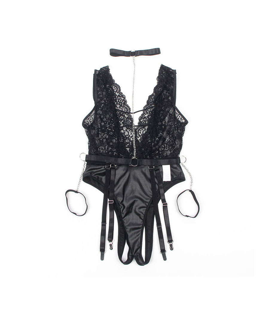 SUBBLIME - 954383 BODY SEXY CON CINTURA REGGICALZE NERO S/M