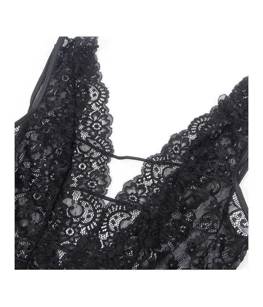 SUBBLIME - 954383 SEXY BODY WITH GARTER BELT BLACK S/M