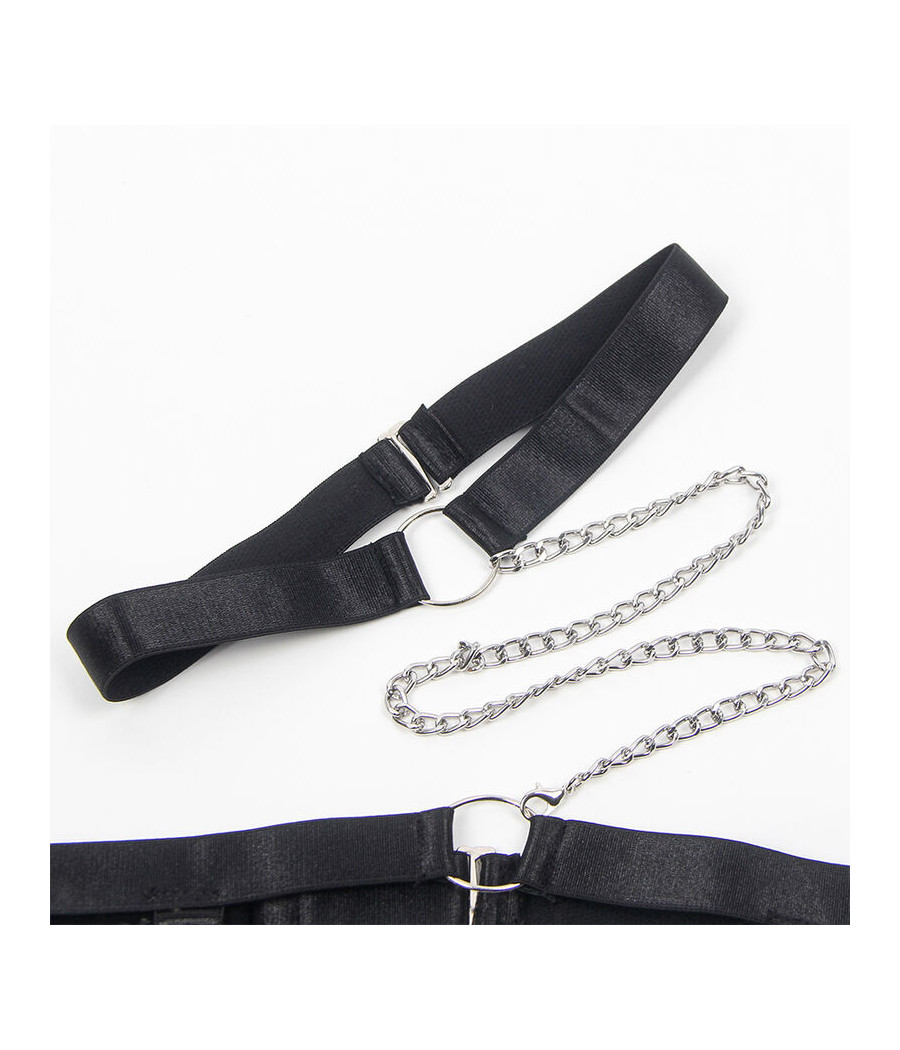 SUBBLIME - 954390 BODY SEXY AVEC PORTE-JARRETELLES NOIR L/XL