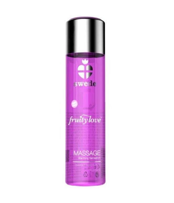 SWEDE - FRUITY LOVE WARMING EFFECT MASSAGE OIL PINK RASPBERRY AND RHUBARB 60 ML