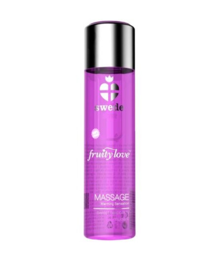 SWEDE - FRUITY LOVE EFEITO DE AQUECIMENTO ÓLEO DE MASSAGEM ROSA FRAMBOESA E RUIBARBO 60 ML