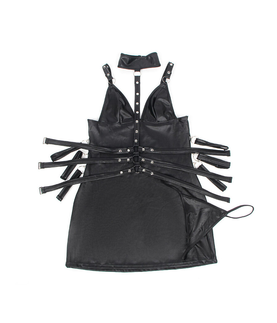 SUBBLIME - 954413 BODY BONDAGE EN CUIR NOIR L/XL