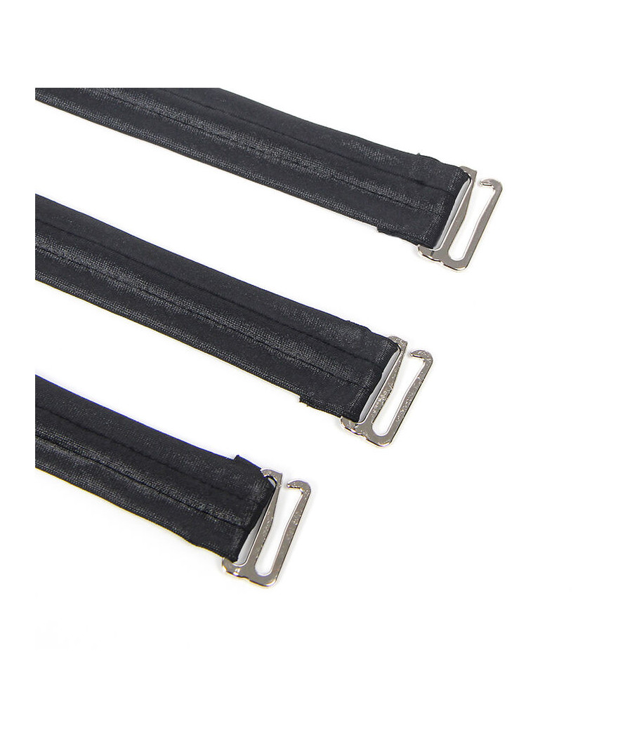 SUBBLIME - 954413 CORPO BONDAGE DE COURO PRETO L/XL