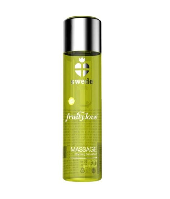SWEDE - FRUITY LOVE MASSAGEÖL MIT WÄRMENDEM EFFEKT, VANILLE UND GOLDBIRNE 60 ML.