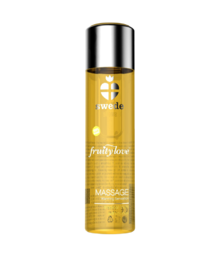 SWEDE - FRUITY LOVE MASSAGEÖL MIT WÄRMENDEM EFFEKT TROPISCHES FRUCHTIGES MIT HONIG 120 ML.