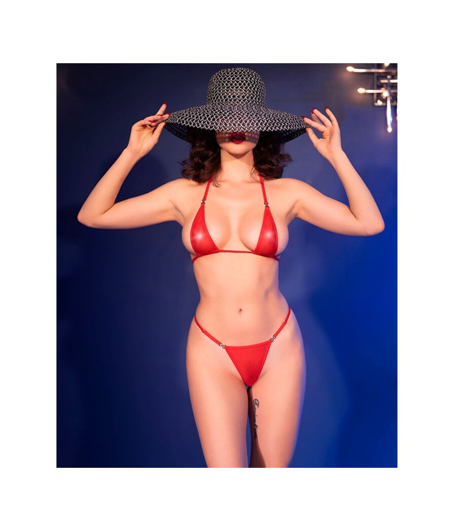 CHILIROSE - CR 4840 MICRO BIKINI ROUGE S/M