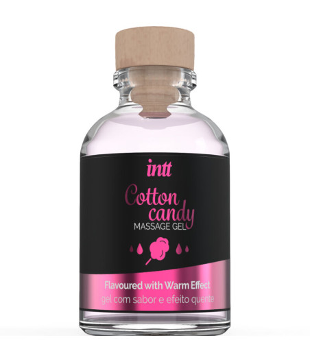 INTT MASSAGE & ORAL SEX - MASSAGE GEL WITH COTTON CANDY FLAVOR AND HEATING EFFECT
