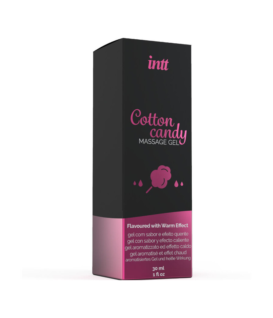 INTT MASSAGE & ORAL SEX - MASSAGE GEL WITH COTTON CANDY FLAVOR AND HEATING EFFECT