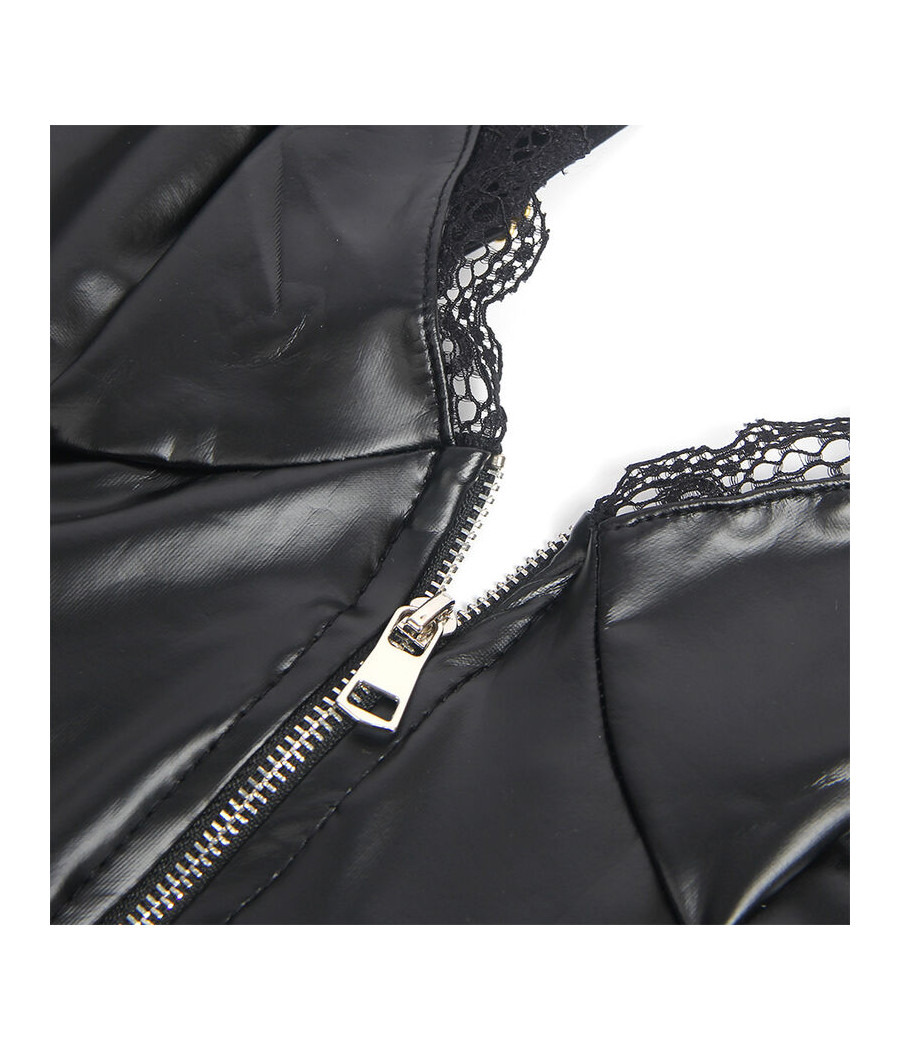 SUBBLIME - 955458 BODY COURO PRETO COM ZÍPER S/M