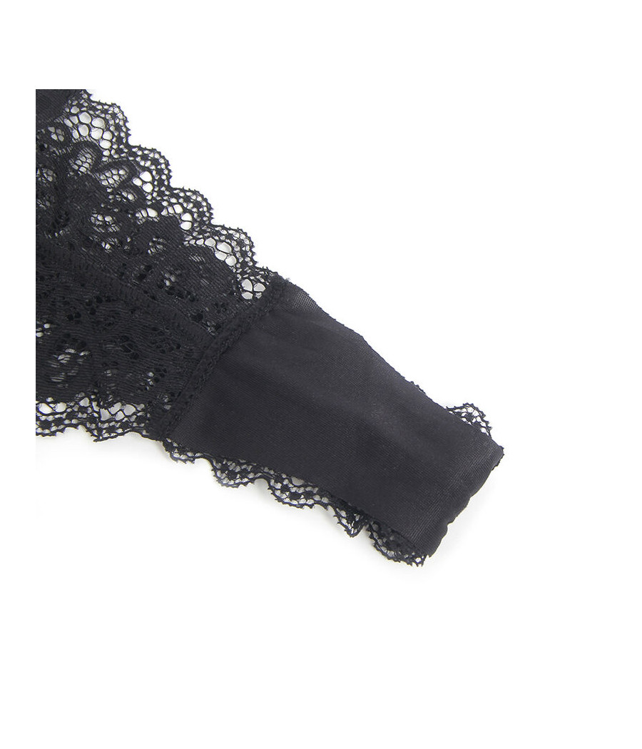 SUBBLIME - 955458 SCHWARZER LEDER-BODY MIT REISSVERSCHLUSS S/M