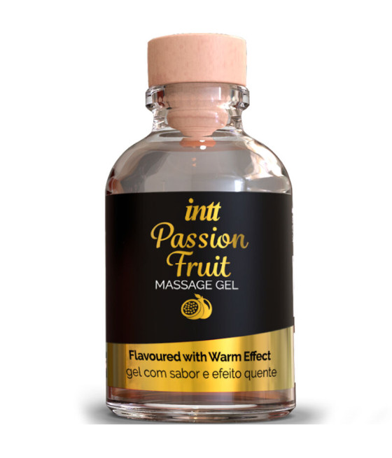 INTT MASSAGE & ORAL SEX - GEL DE MASAJE SABOR A FRUTA DE LA PASIÓN EFECTO CALOR