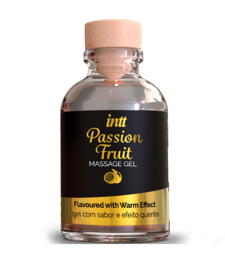 INTT MASSAGE & ORAL SEX - GEL DE MASSAGE SAVEUR FRUIT DE LA PASSION AVEC EFFET CHALEUR