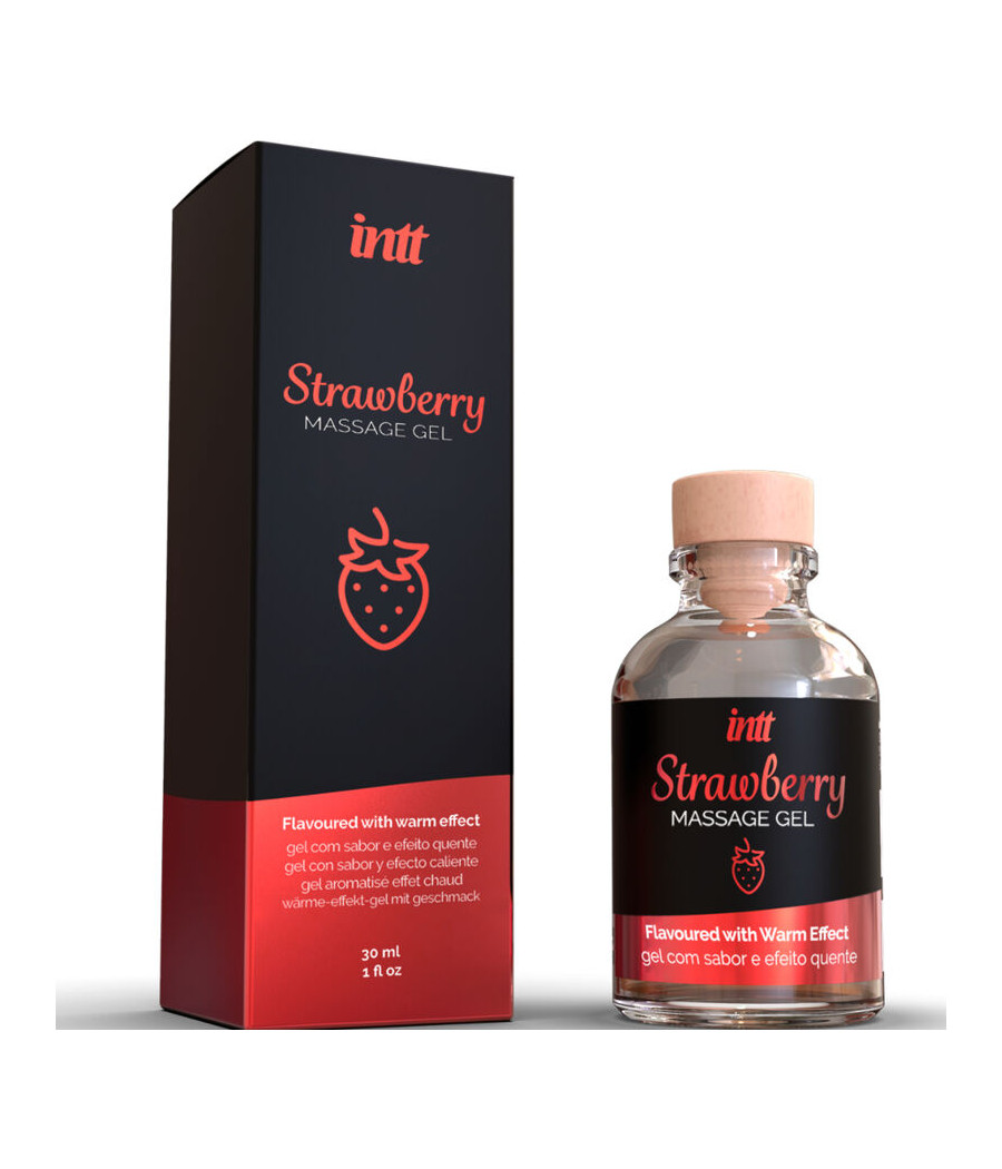 INTT MASSAGE & ORAL SEX - MASSAGEGEL MIT HEISSEM EFFEKT ERDBEERGESCHMACK