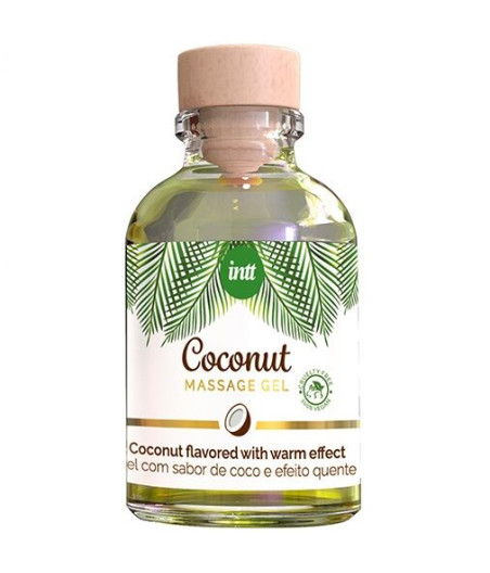 INTT - VEGANES MASSAGEGEL MIT KOKOSNUSSGESCHMACK UND ERWRMENDER WIRKUNG