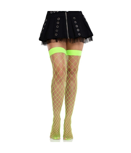 LEG AVENUE - COLLANT A RETE LARGA VERDE NEON
