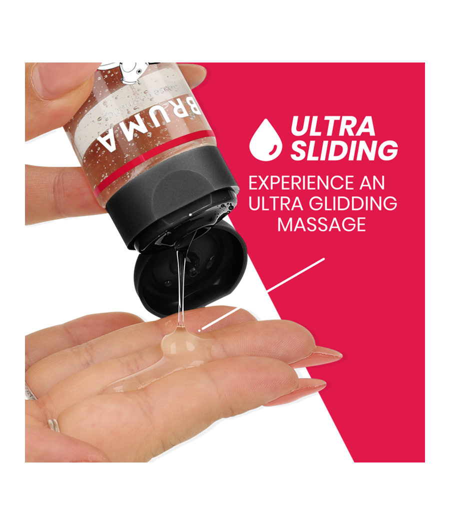 BRUMA - OLIO DA MASSAGGIO PREMIUM EFFETTO CALORE SAPORE FRAGOLA 3 IN 1 - 100 ML