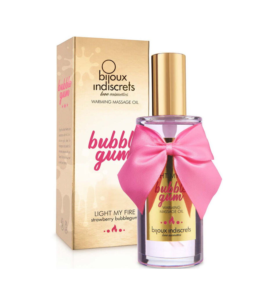 BIJOUX - INDISCRETS LIGHT MY FIRE ACEITE MASAJE EFECTO CALOR SABOR CHICLE