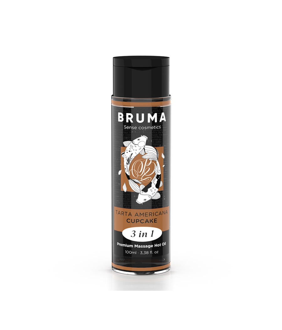 BRUMA - HUILE DE MASSAGE PREMIUM EFFET CHALEUR SAVEUR CUPCAKE 3 EN 1 - 100 ML
