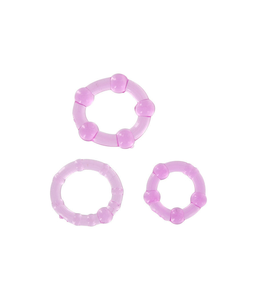 SEVEN CREATIONS - SET DI TRE ANELLI PER PENE LILLA