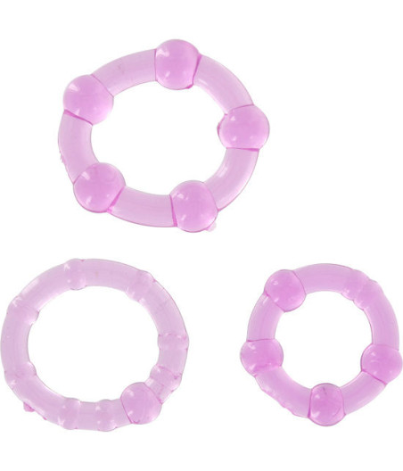 SEVEN CREATIONS - SET DI TRE ANELLI PER PENE LILLA