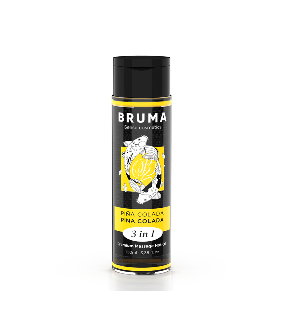 BRUMA - HUILE DE MASSAGE PREMIUM EFFET CHALEUR SAVEUR PINA COLADA 3 EN 1 - 100 ML