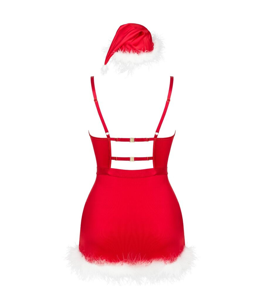 LIVCO CORSETTI FASHION - AGETHE LC 90607 CHEMISE + THONG + CHRISTMAS HAT L/XL
