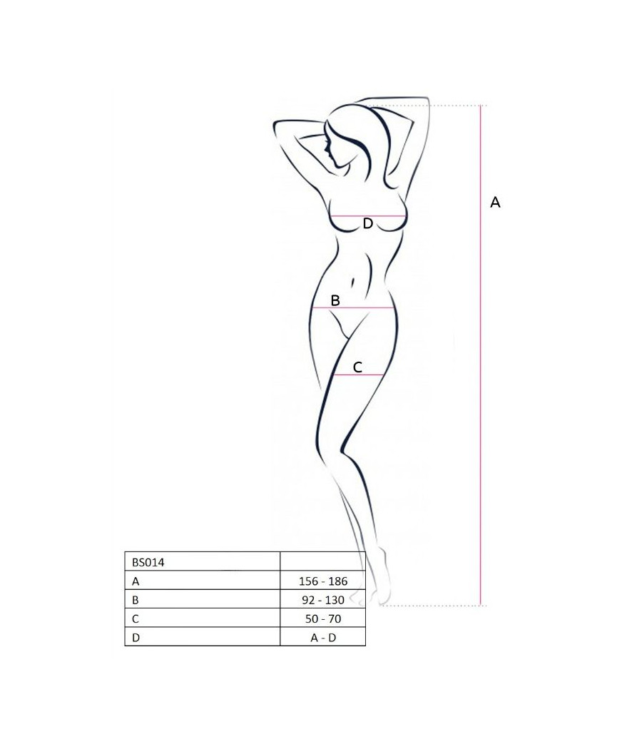 PASSION - WOMAN BS014 ROTER BODYSTOCKING, EINE GRÖSSE