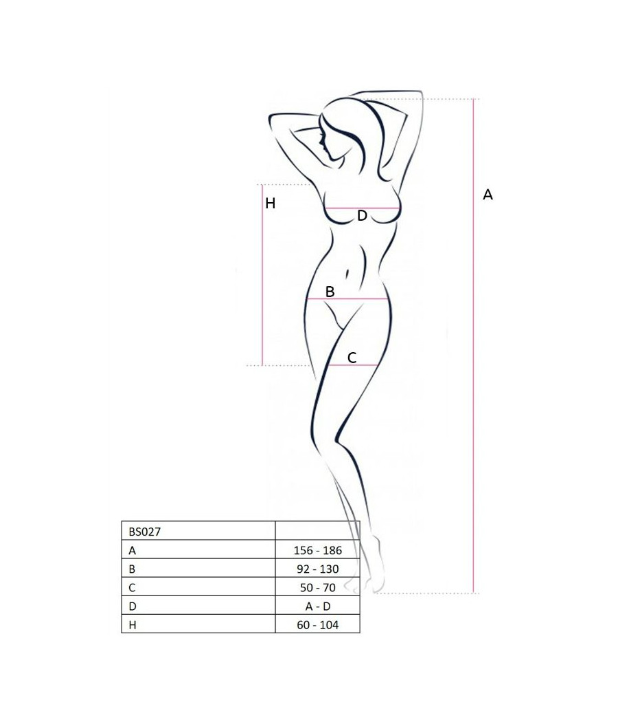 PASSION - MULHER BS027 VESTIDO PRETO ESTILO BODYSTOCKING TAMANHO ÚNICO