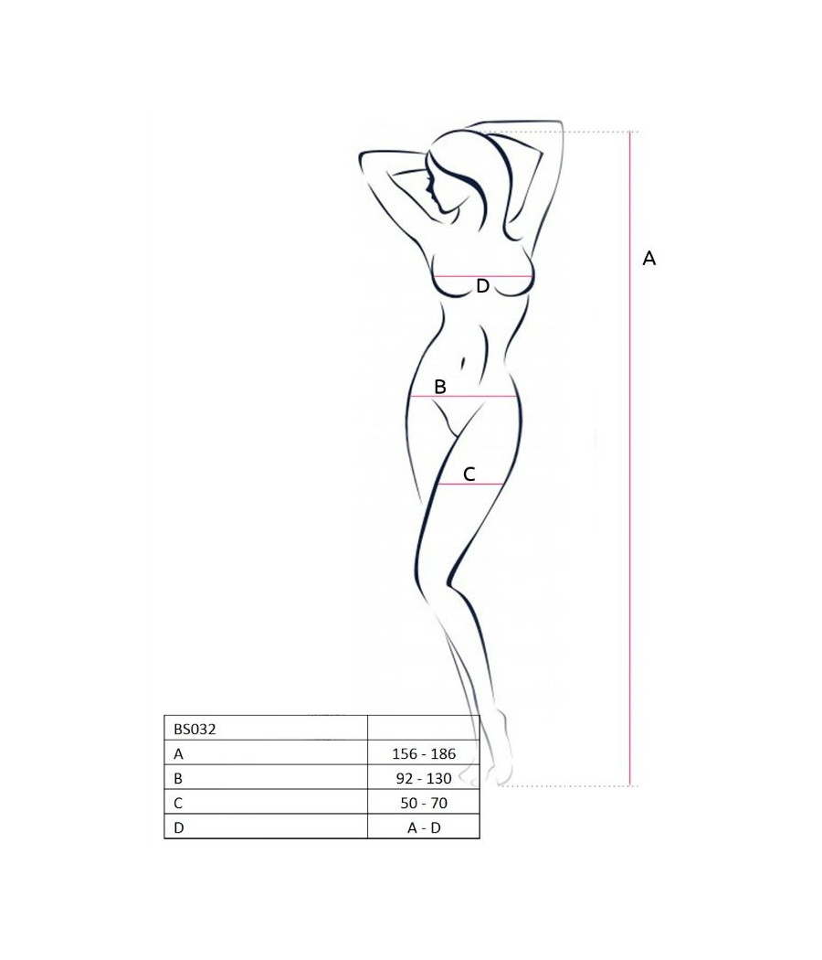 PASSION - WOMAN BS032 ROTER BODYSTOCKING, EINE GRÖSSE