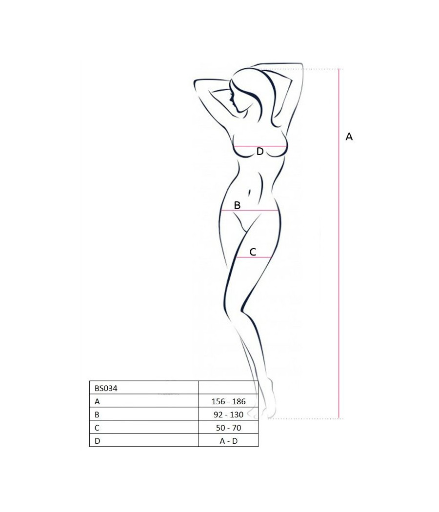 PASSION - WOMAN BS034 ROTER BODYSTOCKING, EINE GRÖSSE