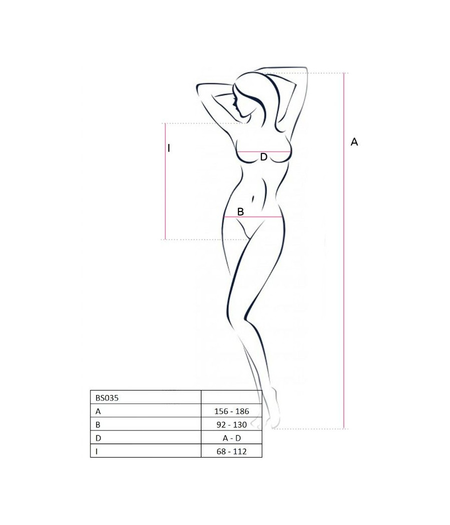 PASSION - WOMAN BS035 BODYSTOCK BRANCO TAMANHO ÚNICO