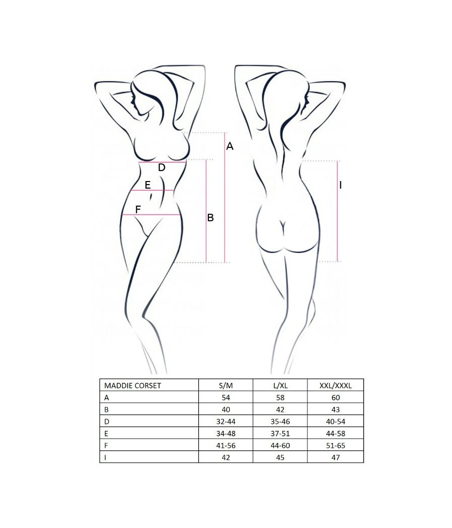 PASSION - WOMAN MADDIE CORSET NEGRO TALLA S/M