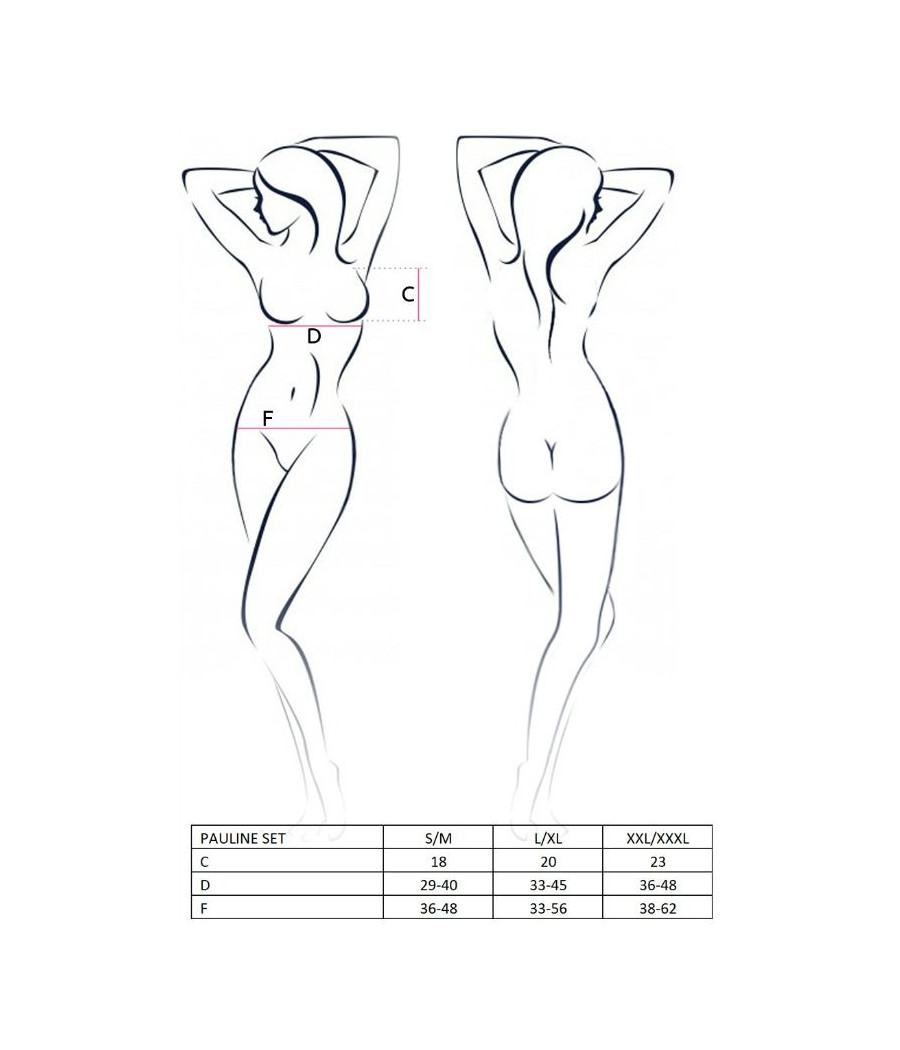 PASSION - FEMME PAULINE ENSEMBLE 3 PIÈCES TAILLE S/M