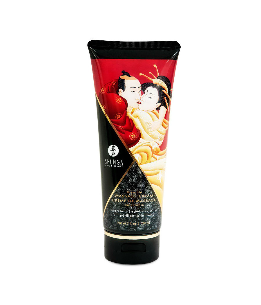 SHUNGA - CRÈME DE MASSAGE FRAISE ET CAVA 200 ML