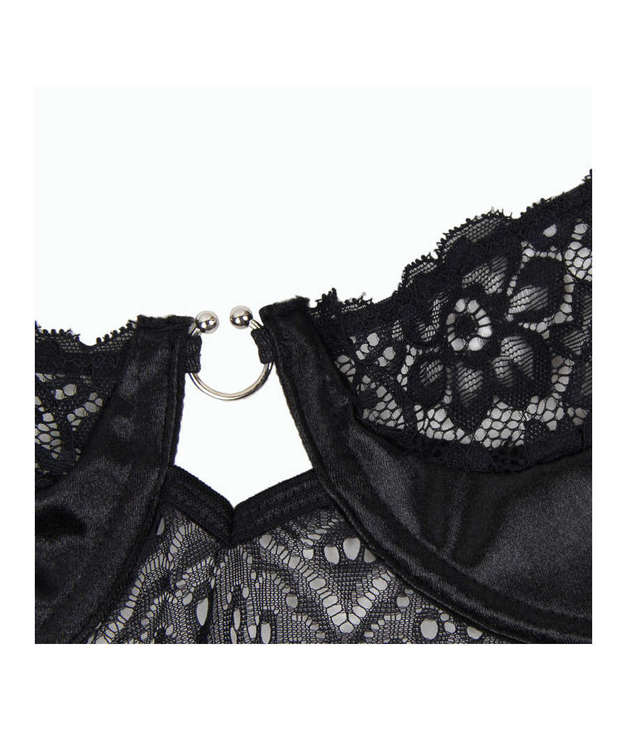SUBBLIME - CORSET Y CINTURON NEGRO S/M