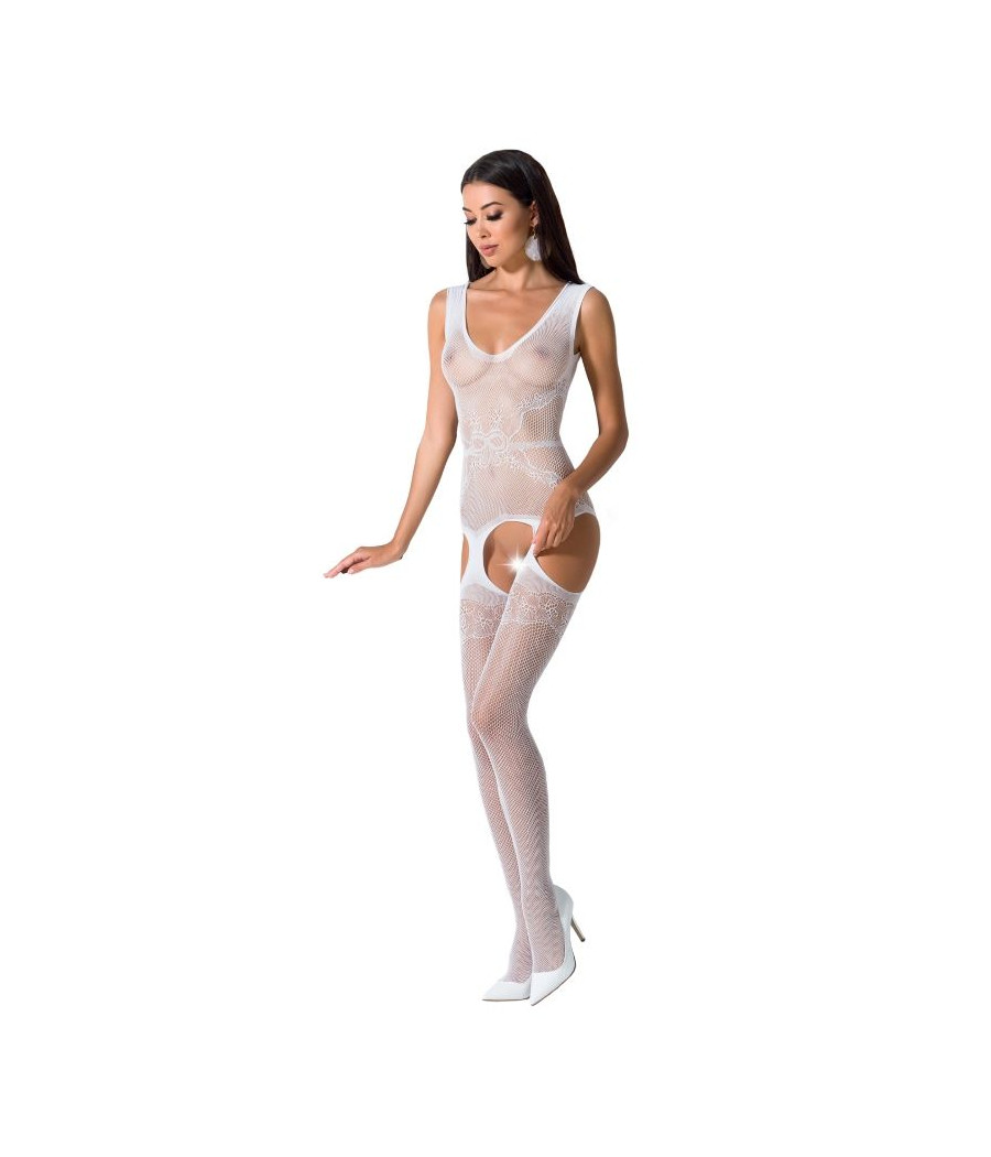 PASSION - WOMAN BS062 WHITE BODYSTOCKING ONE SIZE