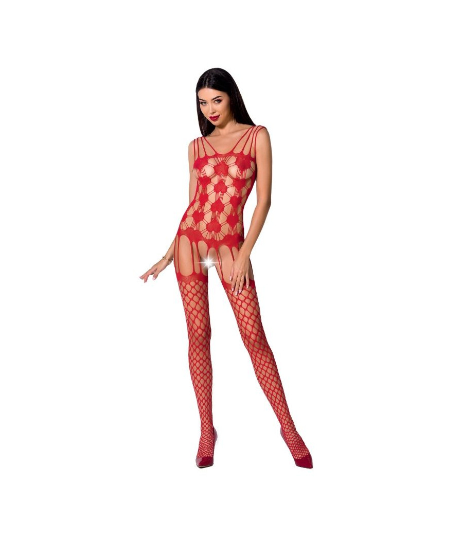 PASSION - WOMAN BS067 BODYSTOCKING ROSSO TAGLIA UNICA