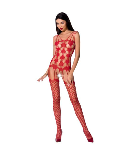 PASSION - WOMAN BS067 BODYSTOCKING ROJO TALLA ÚNICA