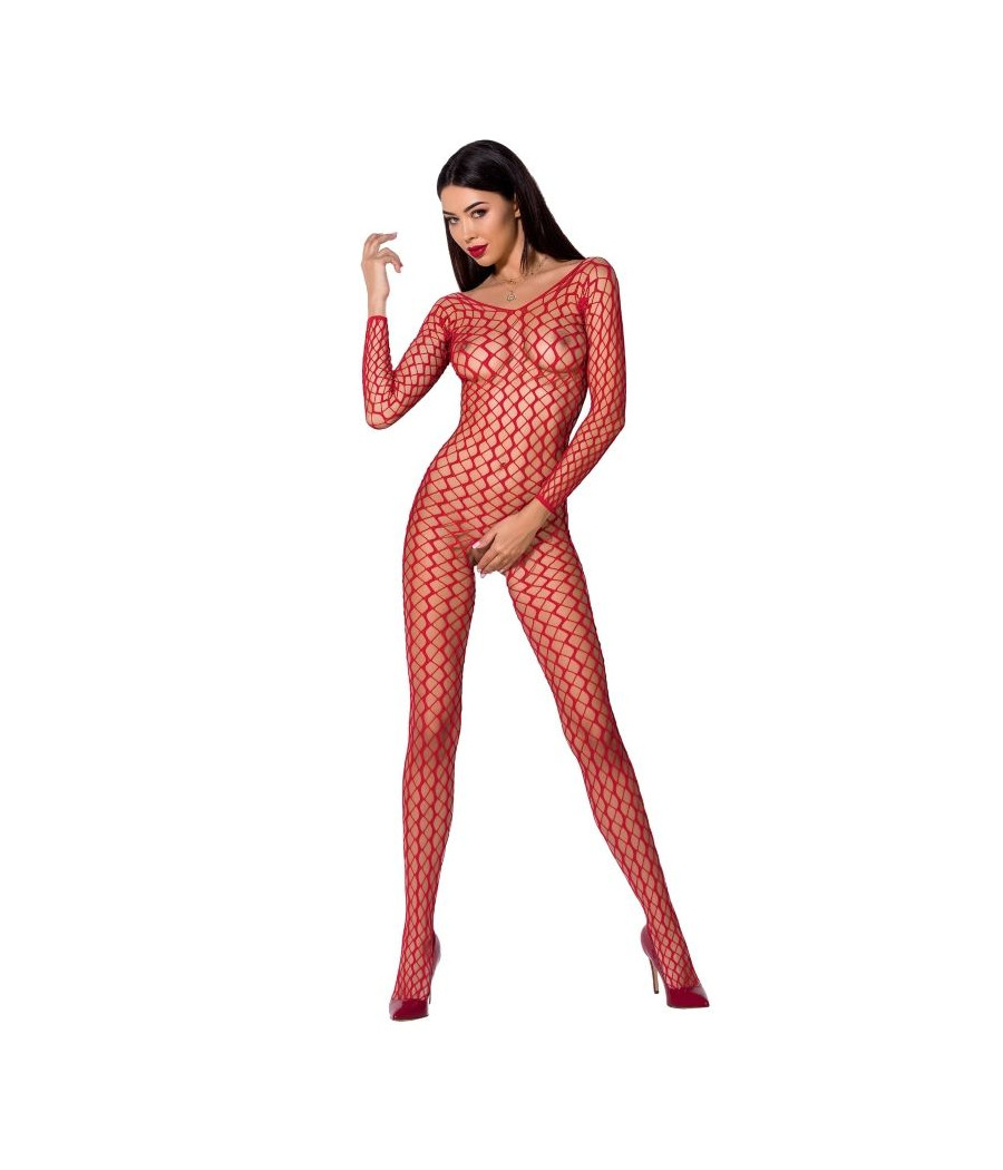 PASSION - FEMME BS068 BODYSTOCKING ROUGE TAILLE UNIQUE