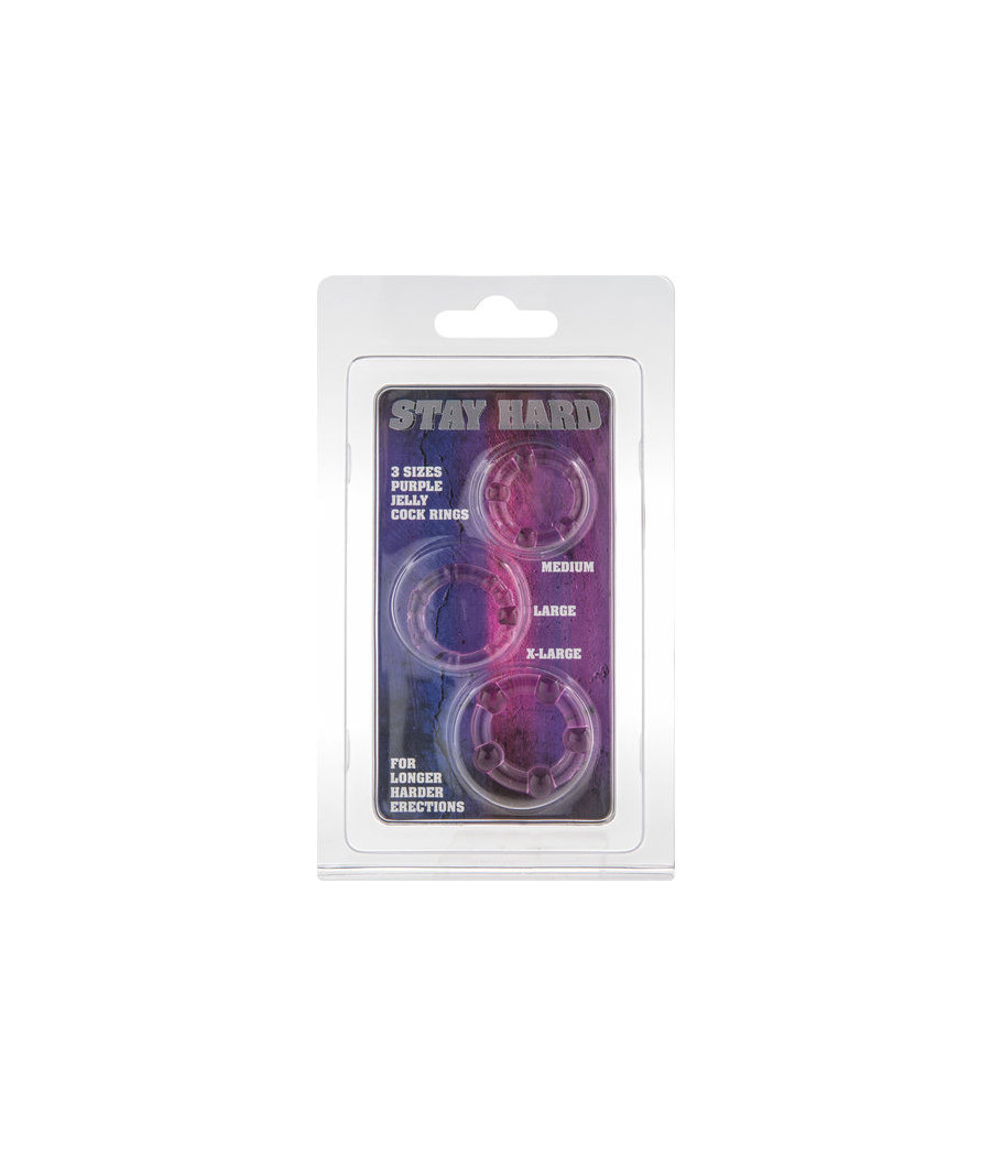 SEVEN CREATIONS - SET DI TRE ANELLI PER PENE LILLA