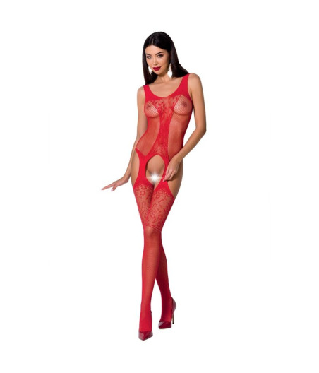 PASSION - WOMAN BS072 BODYSTOCKING ONE SIZE RED