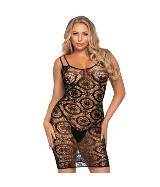 LEG AVENUE - DAISY CROCHET MINI DRESS ONE SIZE