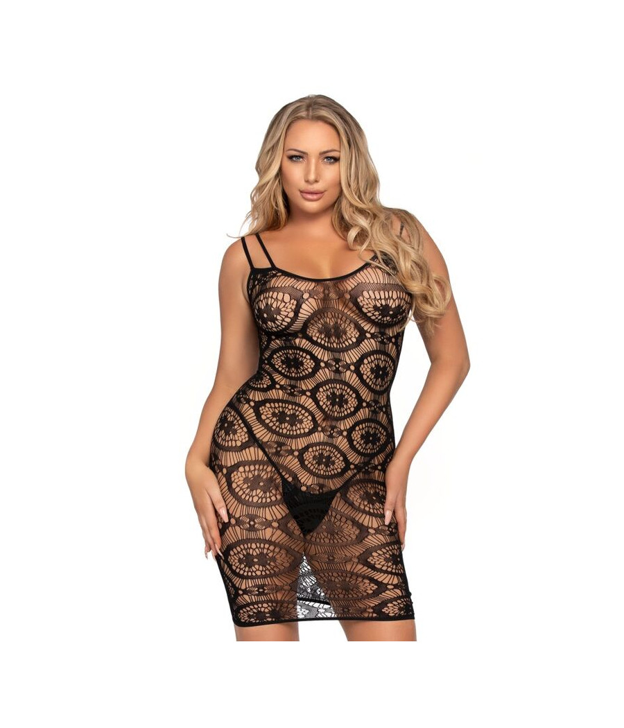 LEG AVENUE - DAISY CROCHET MINI DRESS ONE SIZE