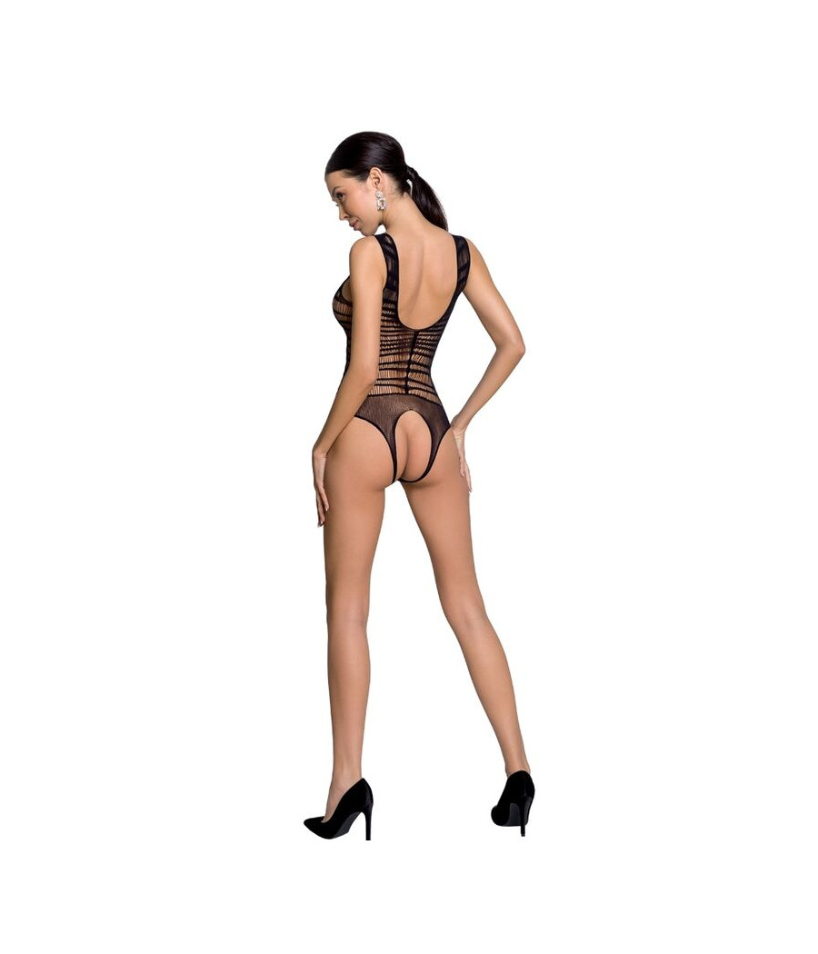 PASSION - WOMAN BS086 SCHWARZER BODYSTOCKING, EINE GRÖSSE