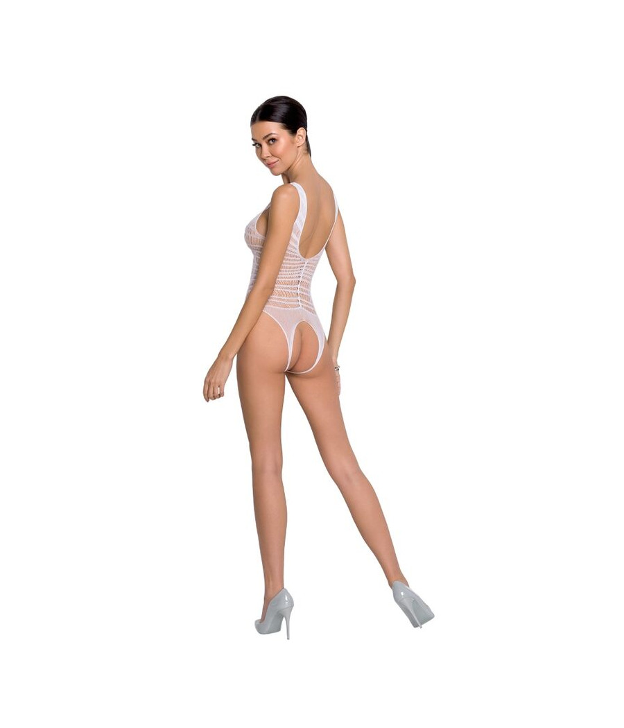 PASSION - FEMME BS086 BODYSTOCKING BLANC TAILLE UNIQUE